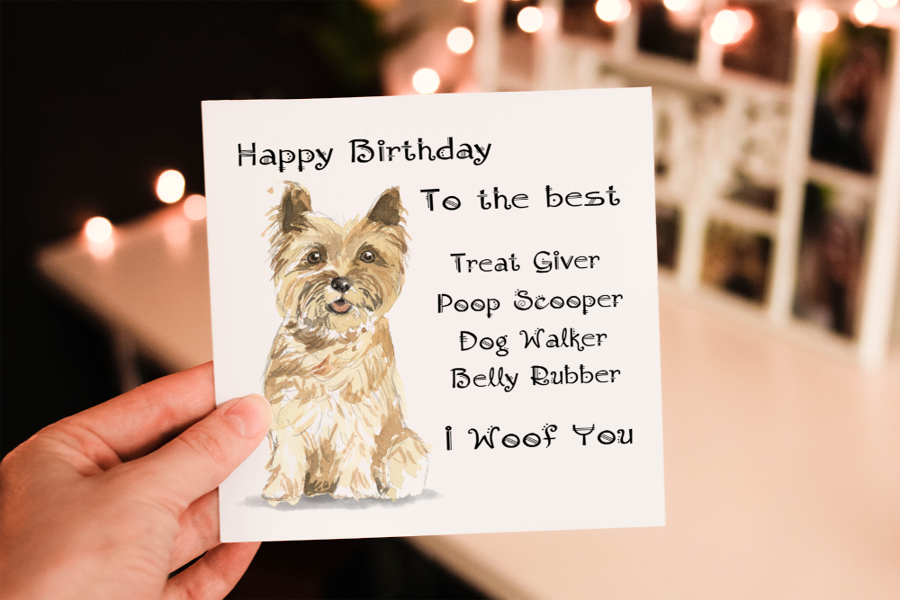 Cairn Terrier Dog Birthday Card, Dog Birthday Card - Click Image to Close